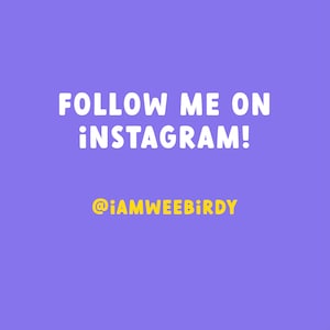 a purple background with the words follow me on instagram