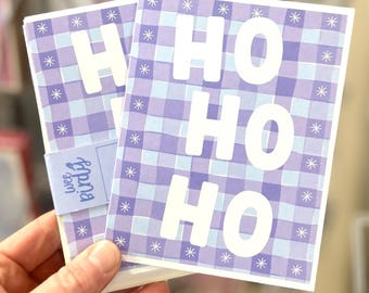 Gingham Holiday Cards: Cottage Core Christmas Set (8-Pack)