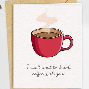 Café - Vous nous manquez Cartes de vœux | Je pense à vous | J'ai hâte de vous voir | Verrouillage en cas de pandémie | Virus de quarantaine | Covid | ami