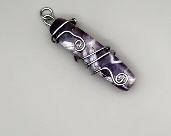 Amethyst and Stainless Steel Power Jewelry, Pendants, Rings, Purple, Chakra, Energy, Enhances Cognitive Abilities, Made in USA