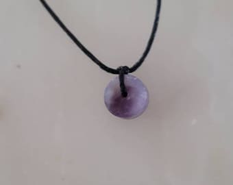 Surfer's Sale Amethyst Necklace Birthday Anniversary Valentine Men Women Boys Girls Judgement-free USA Simple Stone Minimalist Tiny Dainty