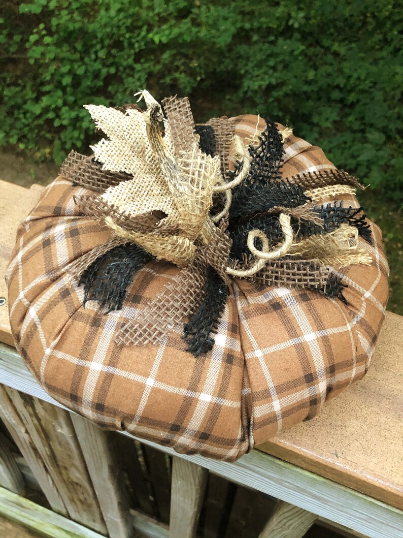Farmhouse Decor Fabric Pumpkins Fall