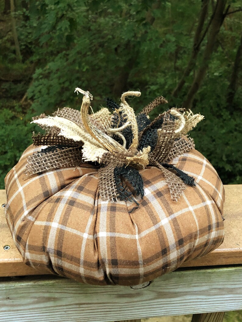 Farmhouse Decor Fabric Pumpkins Fall