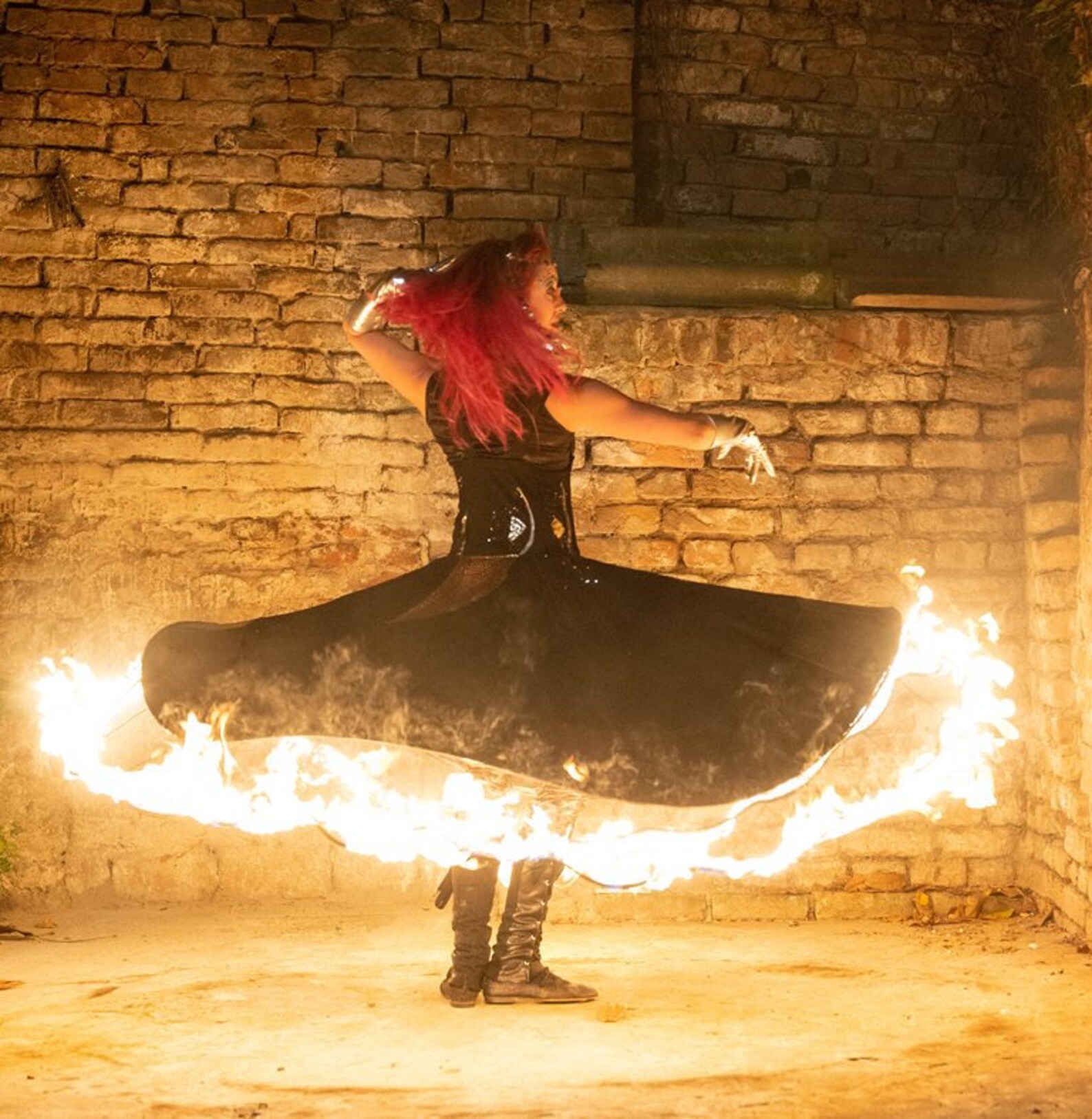 Fire Skirt Fire Dervish Fire Ballerina Etsy