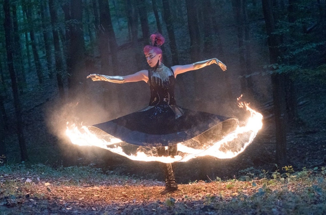 Fire skirt Fire dervish Fire Ballerina Etsy