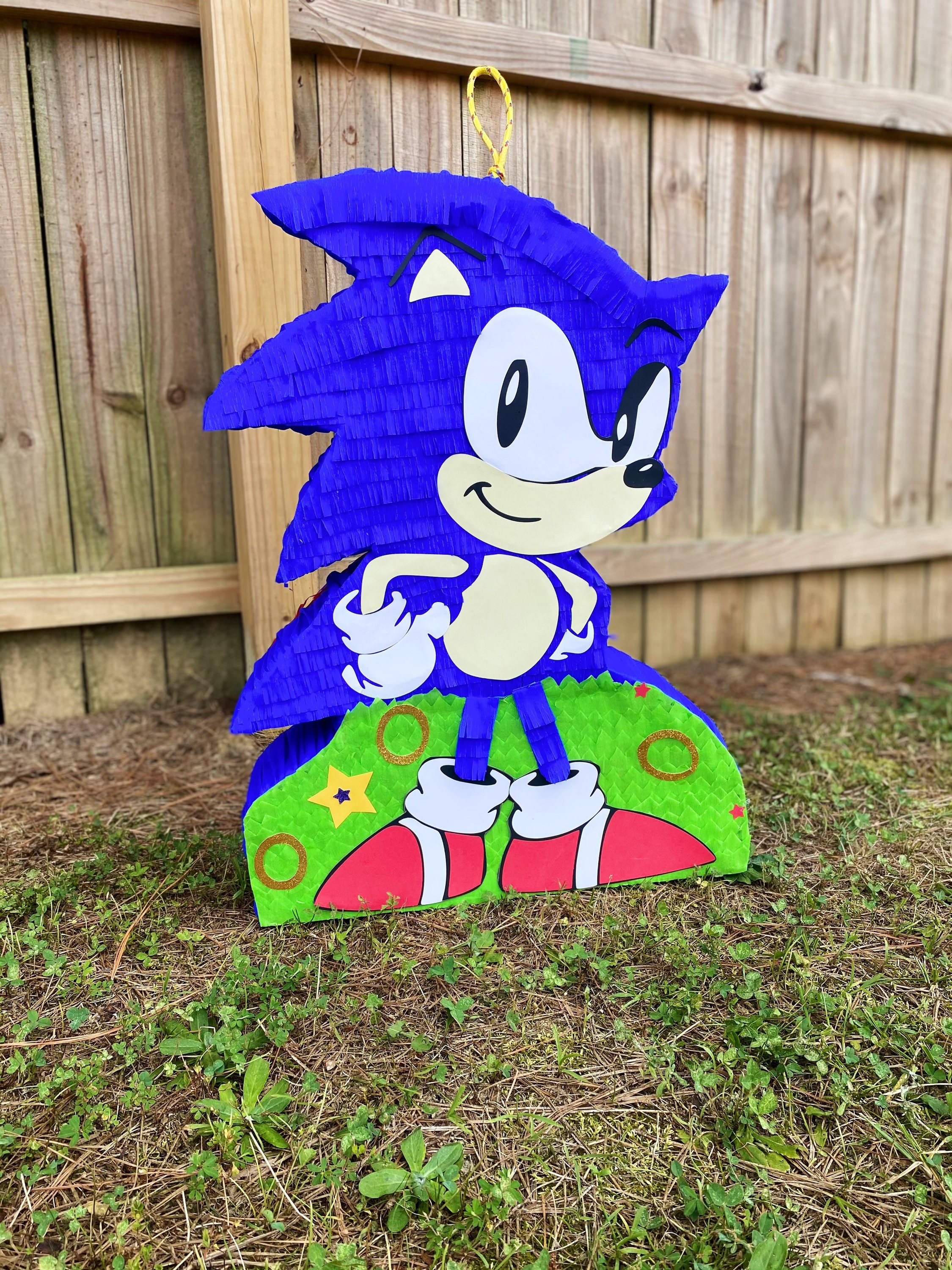 Piñata de sonic para niños y niñas fiesta de cumpleaños 