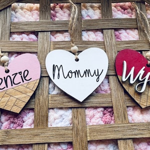 ONE DAY SHIP!! personalized Heart ornament, Valentine’s ornament / Valentine tags.