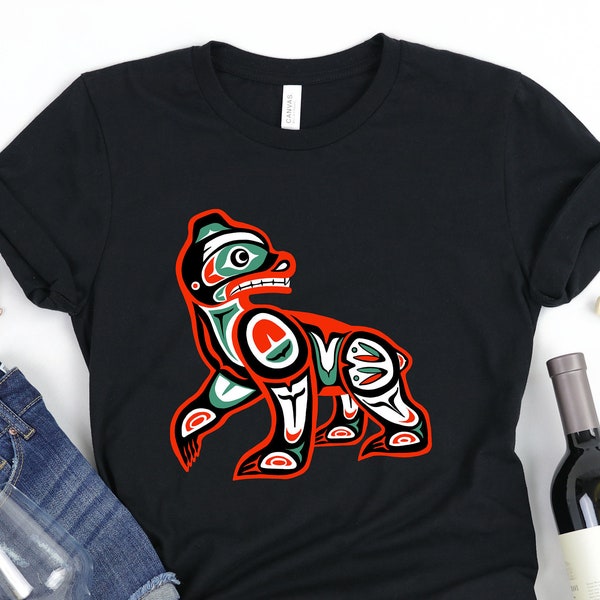 Bear Totem T-Shirt, Haida art, Native American Gift