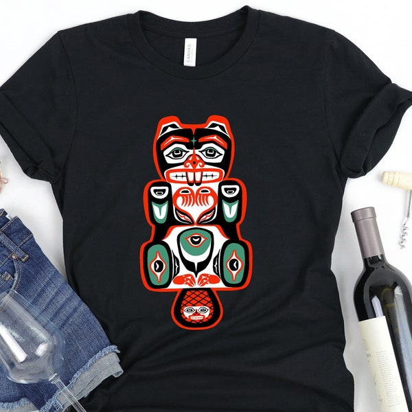 Beaver Totem T-Shirt, Haida art, Native American Gift