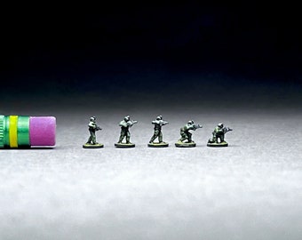 20x 6mm Delta Team Troopers + 5 hex bases - UNPAINTED figures come REMOVED from supports. This is NOT a toy!