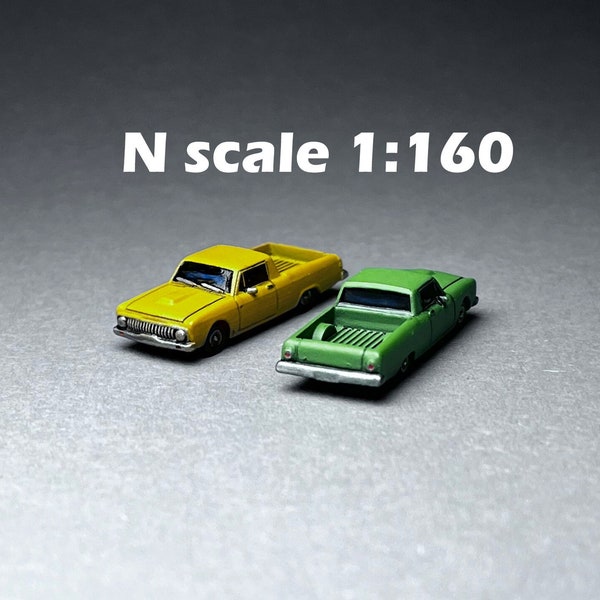 N Scale (1:160)  (3) three 1961 Falcon Ranchero by Ford - UNPAINTED, this is NOT a toy!