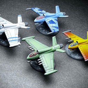 6-9mm scale  Two (2) WIGE Light Scout Fighter UNPAINTED, Not a toy!