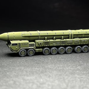 HTT-ICBM - Heavy Tactical Truck - Intercontinental Ballistic Missile - Transporter Erector Launcher- UNPAINTED, This is not a toy!