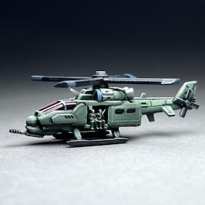 1x &quot;Black Moth&quot; Air Cavalry - adjustable pitch, tough rotating blades, flex post, hex flight stand- UNPAINTED, This is NOT a toy!