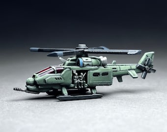 1x "Black Moth" Air Cavalry - adjustable pitch, tough rotating blades, flex post, hex flight stand- UNPAINTED, This is NOT a toy!