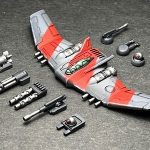 Devilfish - Heavy Delta Fighter with 8 weapons - UNPAINTED, This is NOT a toy!