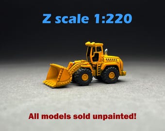 Z Scale (1:220) UNPAINTED One (1) Front Loader - NOT a toy!