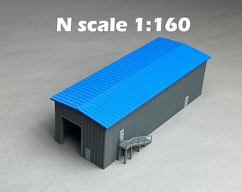 N Scale printed in COLOR! Service Building Type A - Requires assembly. NOT a toy!