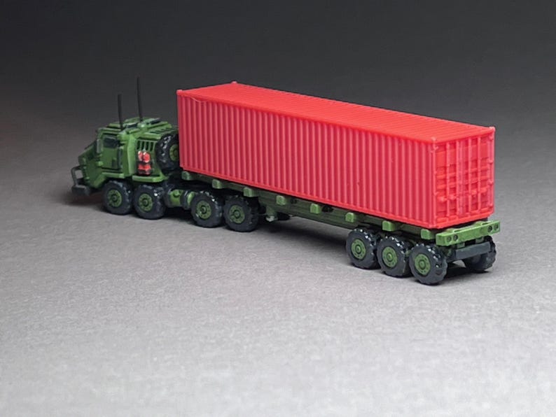 6-9mm scale 40' Container UNPAINTED PLA, Choose Color (Set of 3) image 10