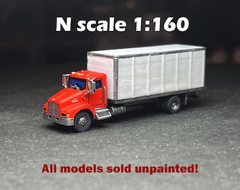 N Scale (1:160) UNPAINTED - T300 Boxtruck - NOT a toy!