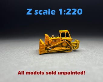 Z Scale (1:220) UNPAINTED One (1) Dozer - NOT a toy!
