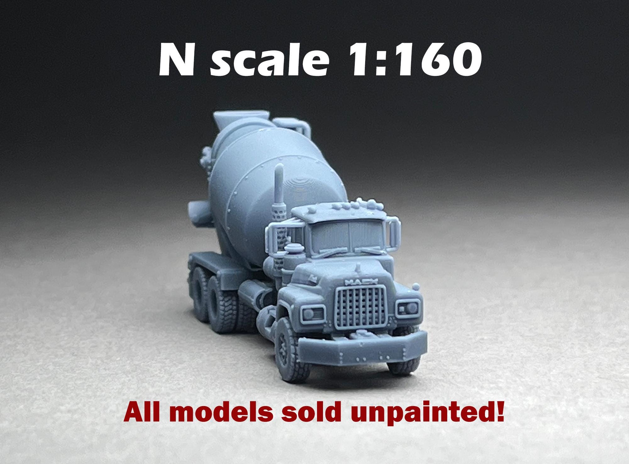 N Scale Concrete Truck Mixer - Etsy
