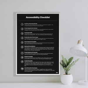 Accessibility Checklist UX UI Poster Printable Design UX Designer Gift Designer Poster digital download personalized gift Teaching Guideline