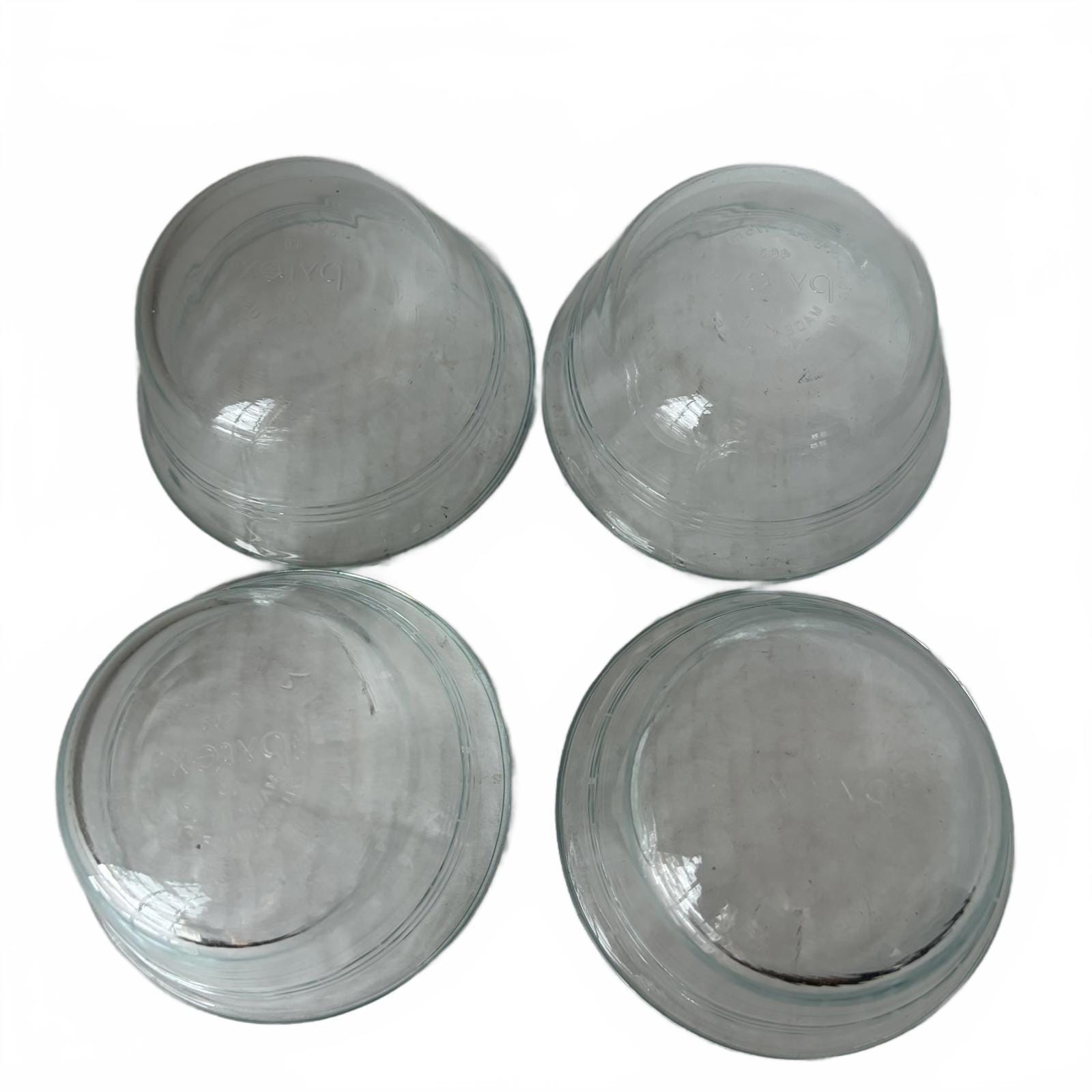 A Set of Four Vintage Pyrex Ribbed Glass Custard Cups or Prep Bowls. - Etsy
