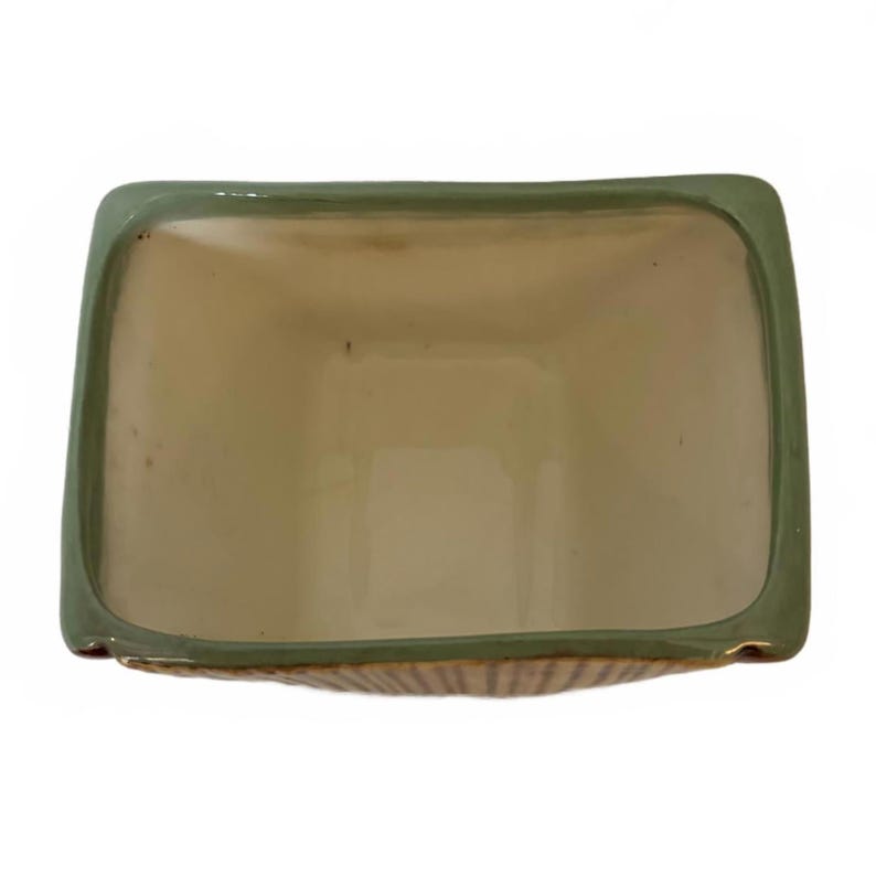 Vintage Mccoy Style Ribbed Ceramic Planter With Faux Rope Trim C.1940s ...