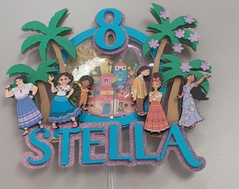 Encanto Shaker topper/ Bruno Madrigal/Maribel Madrigal/ Birthday Topper