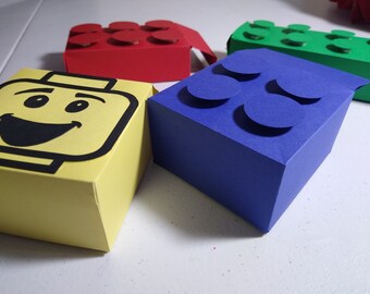 Building Block  Mini Favor/Treat Boxes ( set of 12)