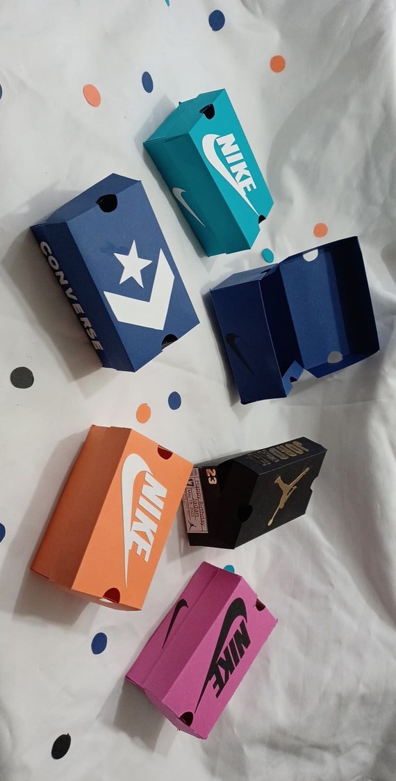 Choose Your Color Fully Assembled mini Shoe Box Favor Boxes Sneaker Box favor Boxes name Brand.read Description on Size Etsy Ireland