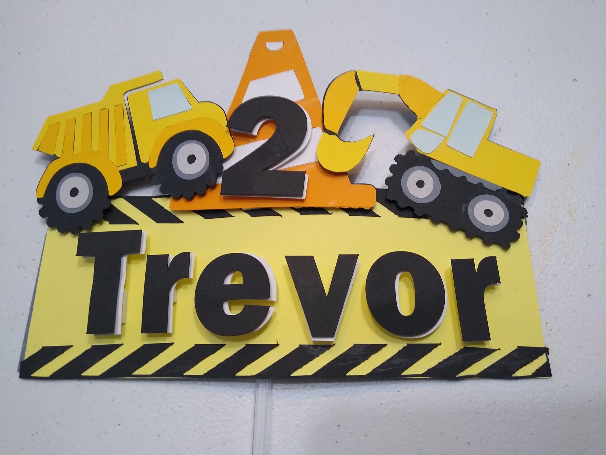 Construction Truck Cake Topper Dump Truck Personalized Cake Etsy