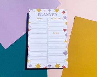 Planificateur hebdomadaire, bloc-notes 6x9 « , arrachez le bureau, la papeterie mignonne, arrachez le bloc-notes