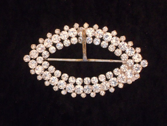 1930's Large Rhinestone Buckle