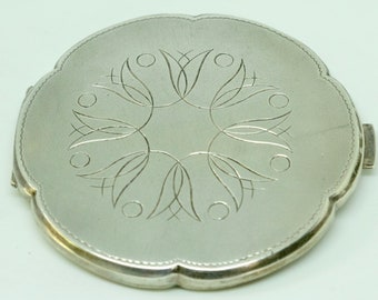 c1950's Silver Powder Compact