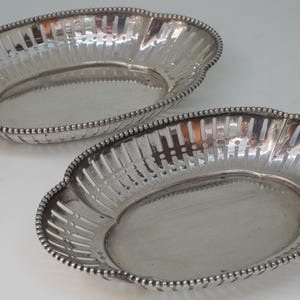 c 1920s Pair of Silver Bon Bon Dishes