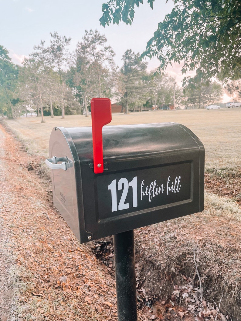 Mail Box Numbers Decal Custom Mail Box Street Address USPS Etsy