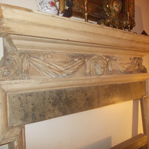 Palladian chimney piece fire surround by William Kent carved pine c 1760 s