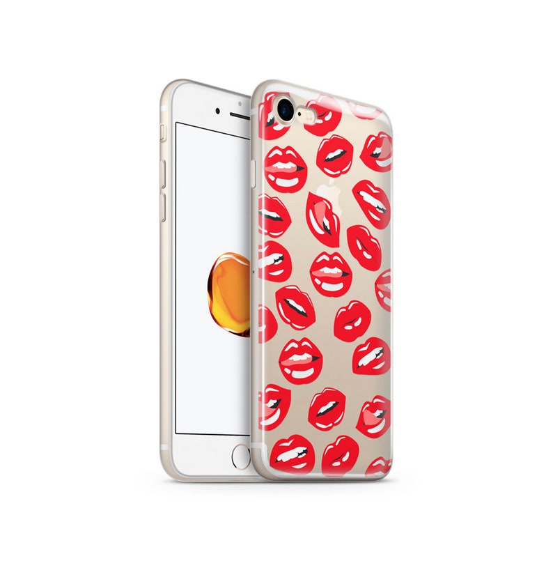 Clear Lips Kiss Phone Case Design for Iphone Cases Samsung Etsy