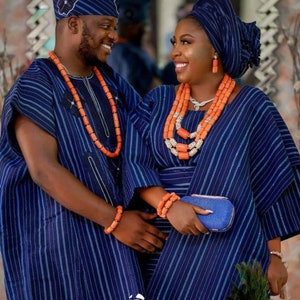 Matching Aso Oke Wedding Outfits: Traditional Nigerian Attire