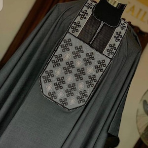 AGBADA voor mannen, Afrikaanse AGBADA, Afrikaans trouwpak, pak bruidsjonkers, pak bruidegom, Afrikaanse herenkleding, 3-delig herenpak, gratis DHL Express