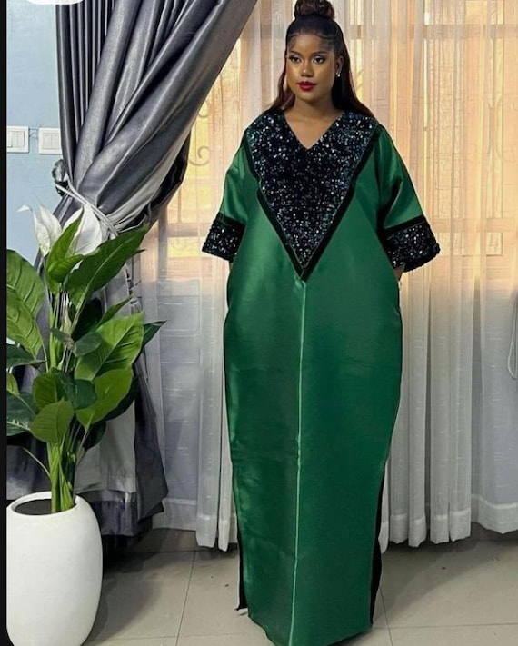 Buy African Women Green and Red Wedding Traditional Stunning Bubu