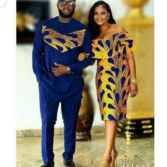 Couple Matching African Wedding Outfit Nigerian Yoruba Igbo