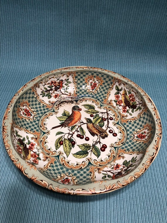 Vintage Daher Decorated Ware Made In England Birds And Etsy