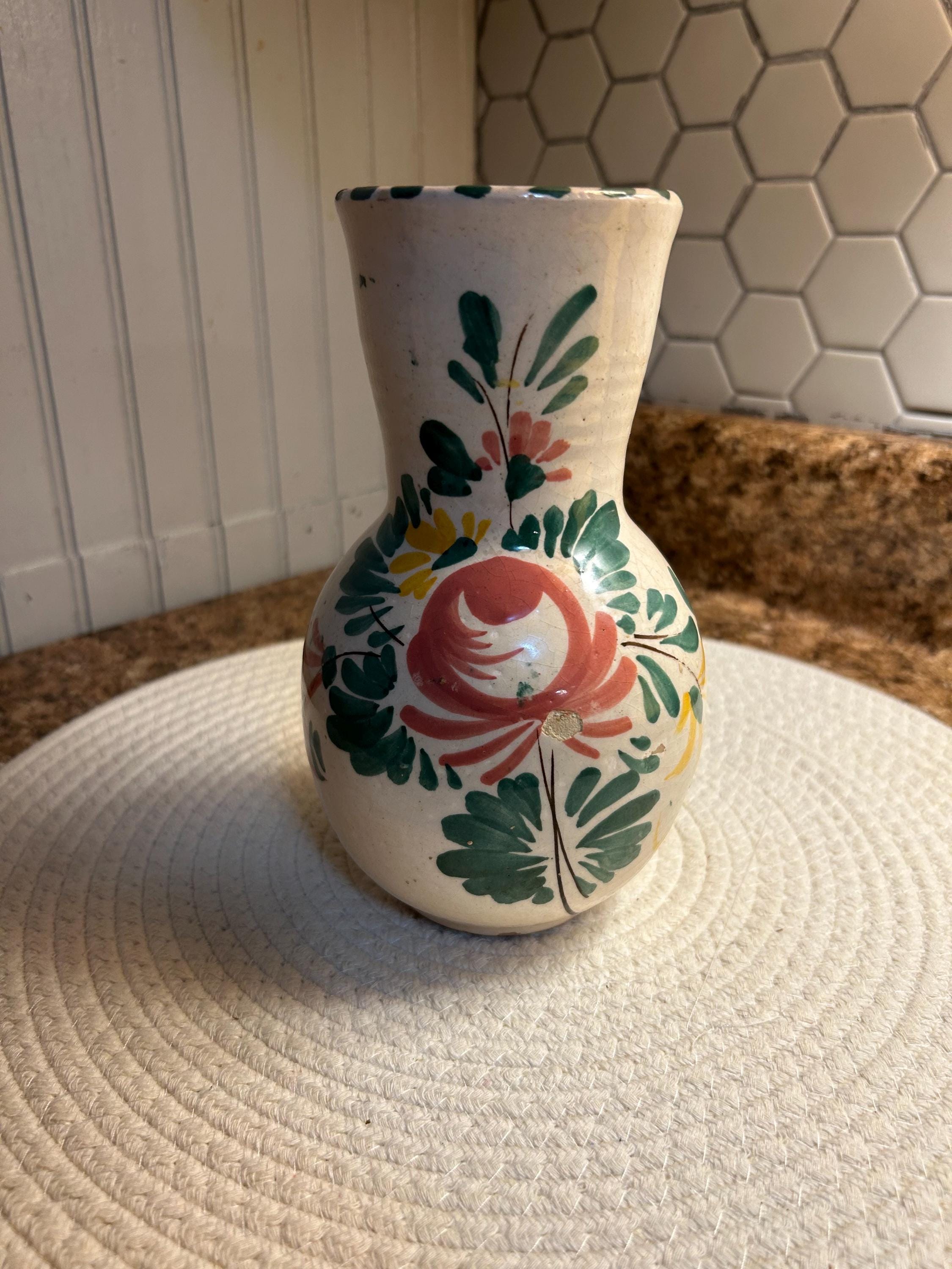 イタリア製ヴィンテージハンドメイド陶器花瓶 - Etsy 日本