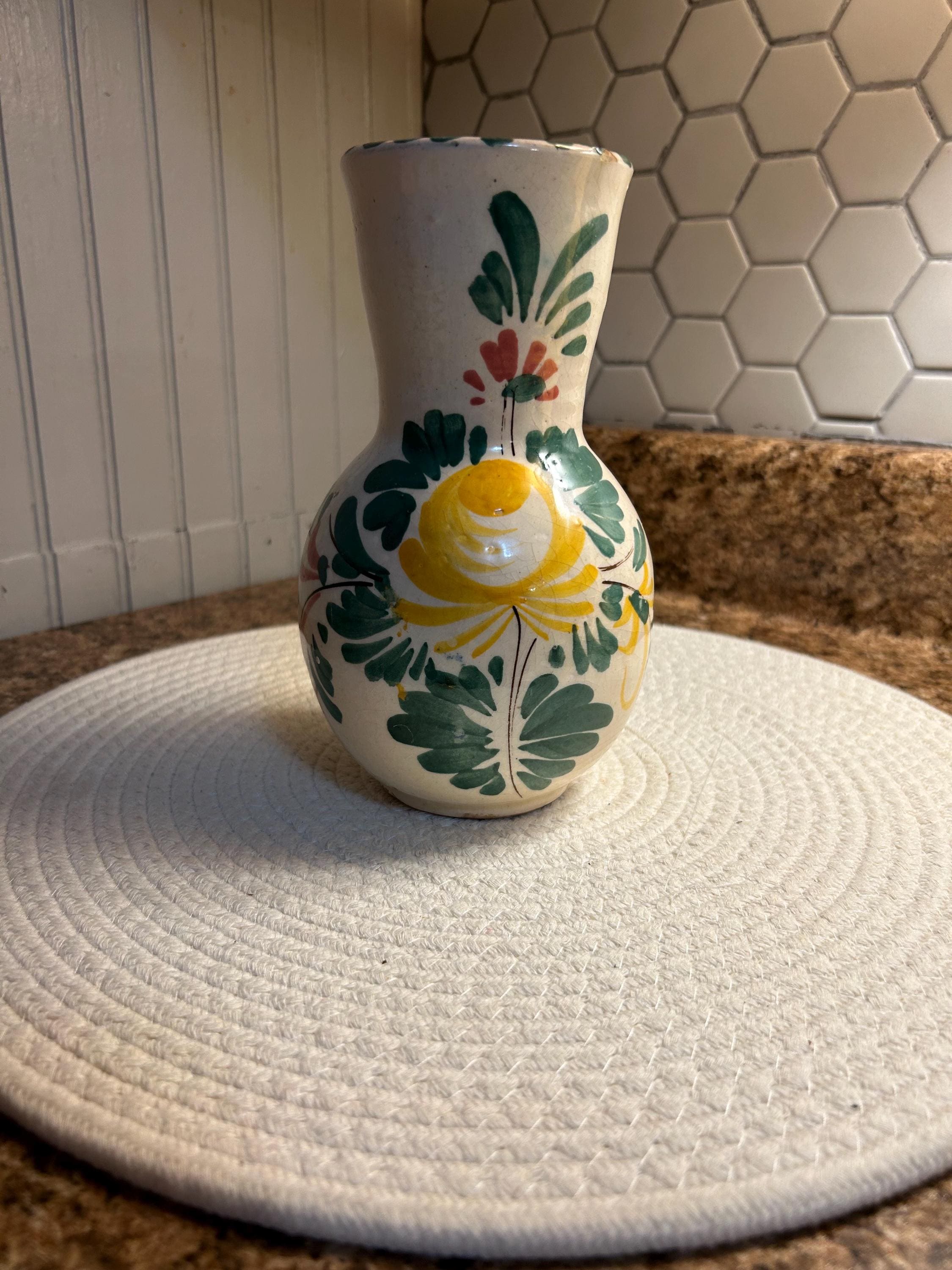 イタリア製ヴィンテージハンドメイド陶器花瓶 - Etsy 日本
