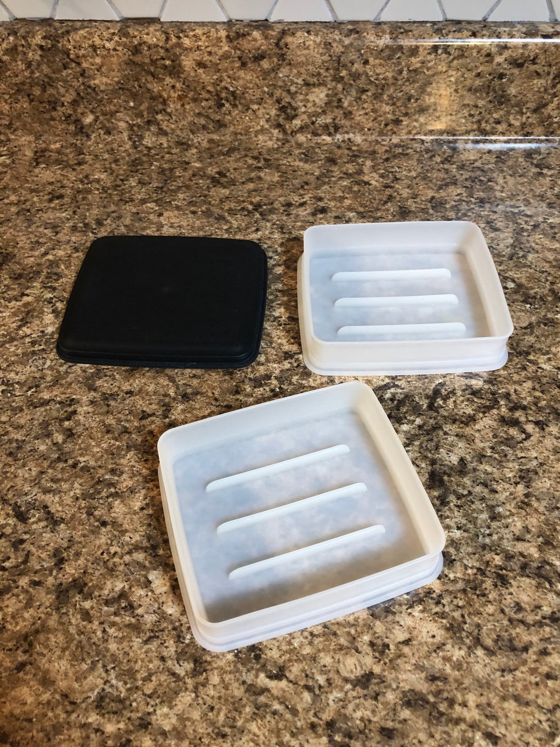 Tupperware 3 Piece Stacking Hot Dog Keeper Etsy