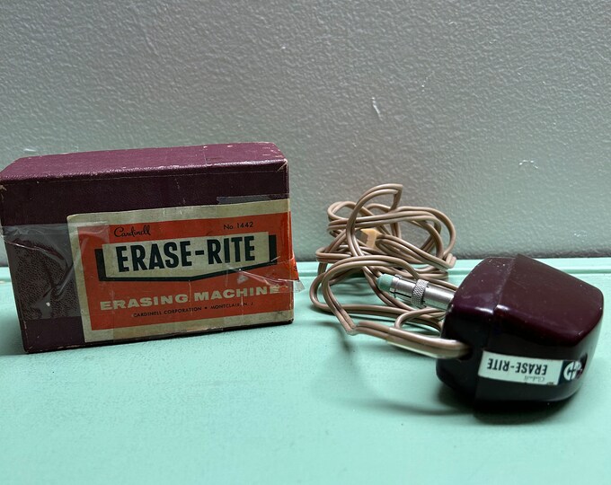 Vintage Cardinal Eraserite Electric Erasing Machine Etsy