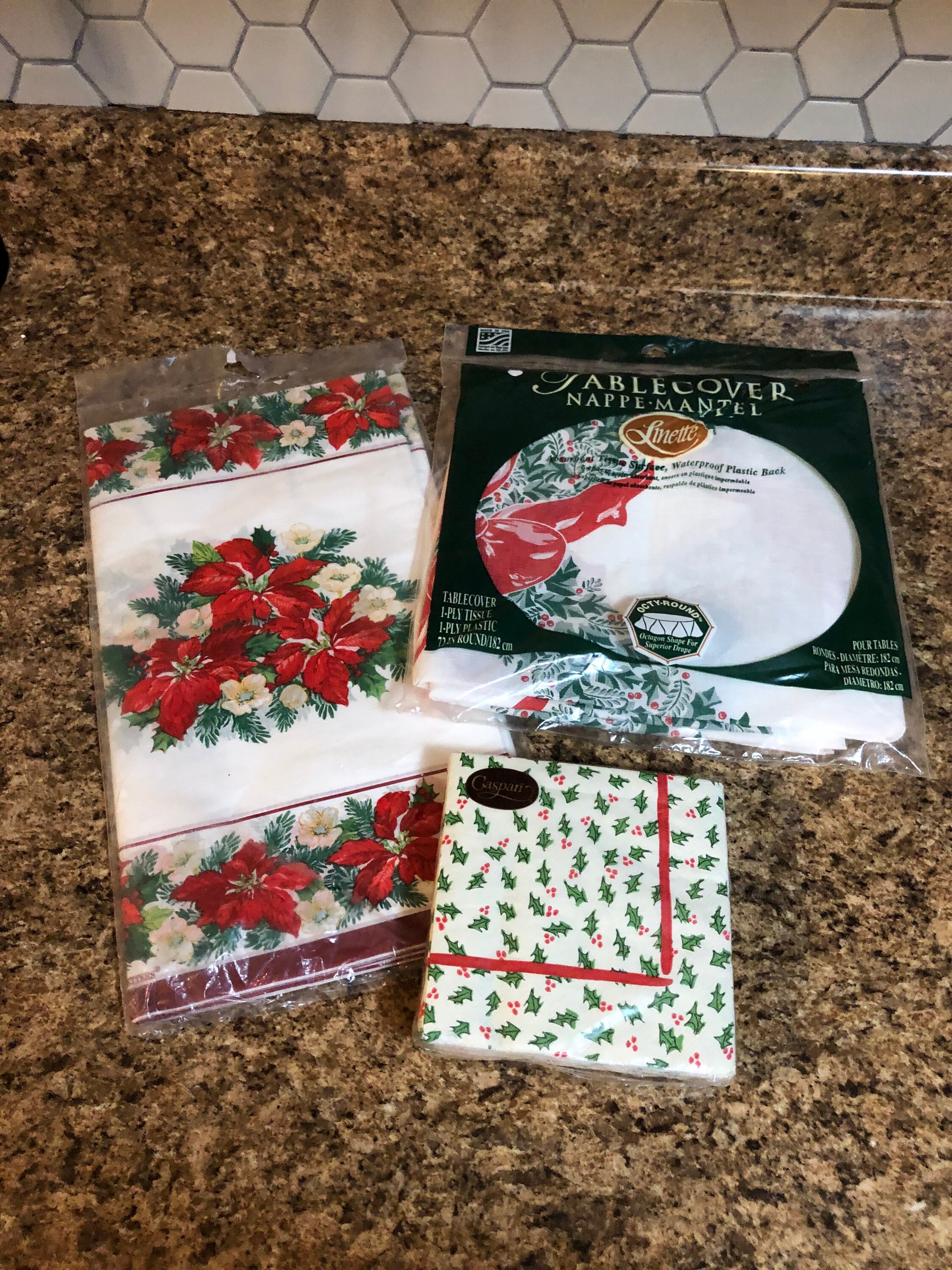 Holiday Tablecloth and Napkin Set Etsy UK